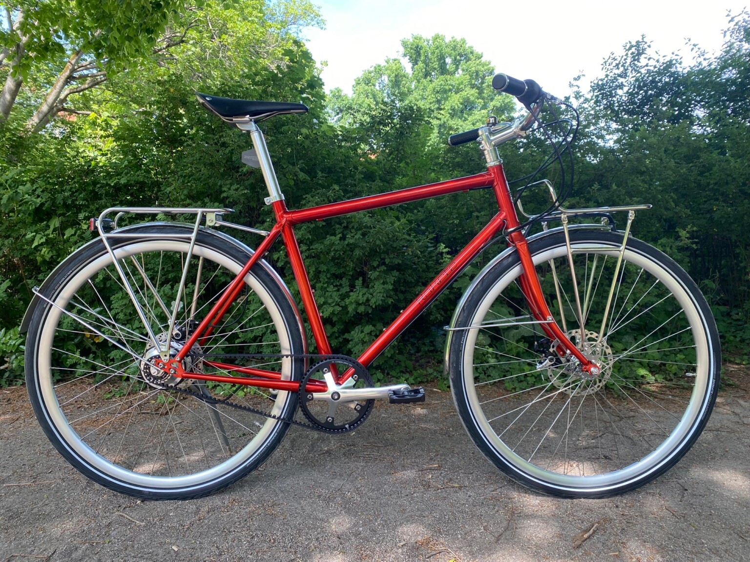 RAKETE Randonnuer Flat Bar Rohloff Speedhub Gates Carbon Drive Red